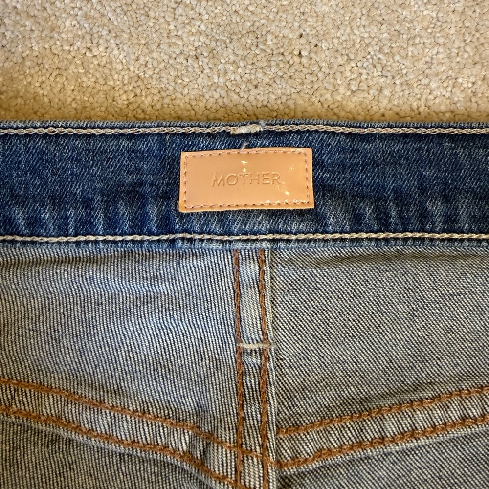 Mother Distressed Straight Leg Jeans Size 24 - Picture 7 of 12